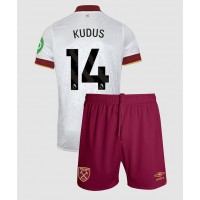 Maglia Calcio West Ham United Mohammed Kudus #14 Terza Divisa Bambino 2024-25 Manica Corta (+ pantaloncini)